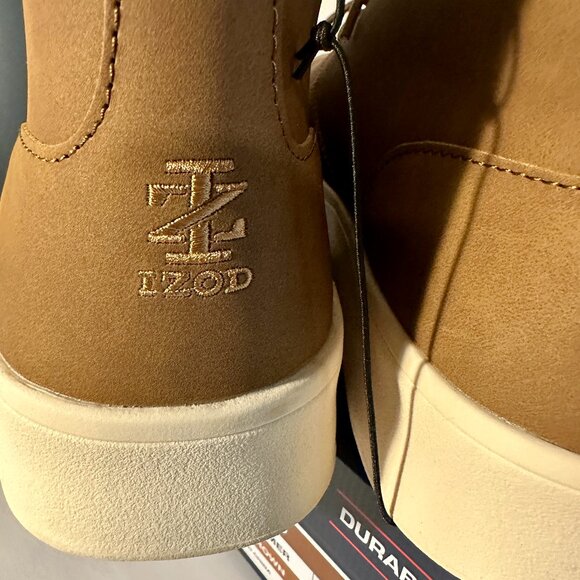 Izod Menโs Palmer Chukka Ankle Boot Size 11 Brown Memory Foam Lace Up Casual NEW - Picture 12 of 14